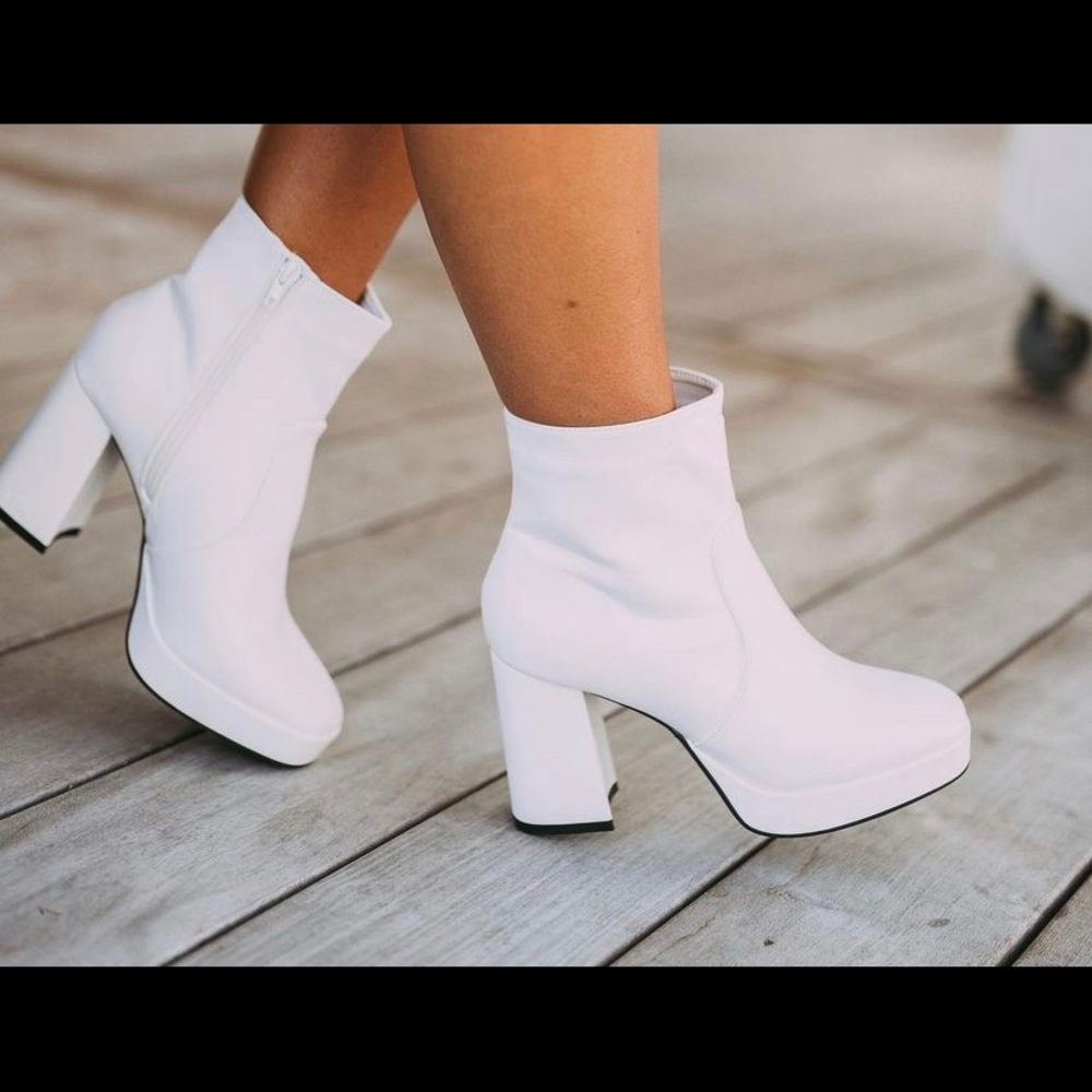 these three boutique- white booties